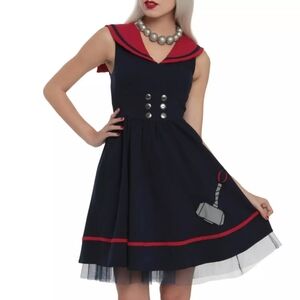 Hot Topic Avengers Marvel Her Universe Thor Sailor Dress Limited Edition Womens